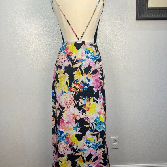 Urban Girl Women's Summer Multicolor Floral Maxi Dress M - Picture 4 of 6